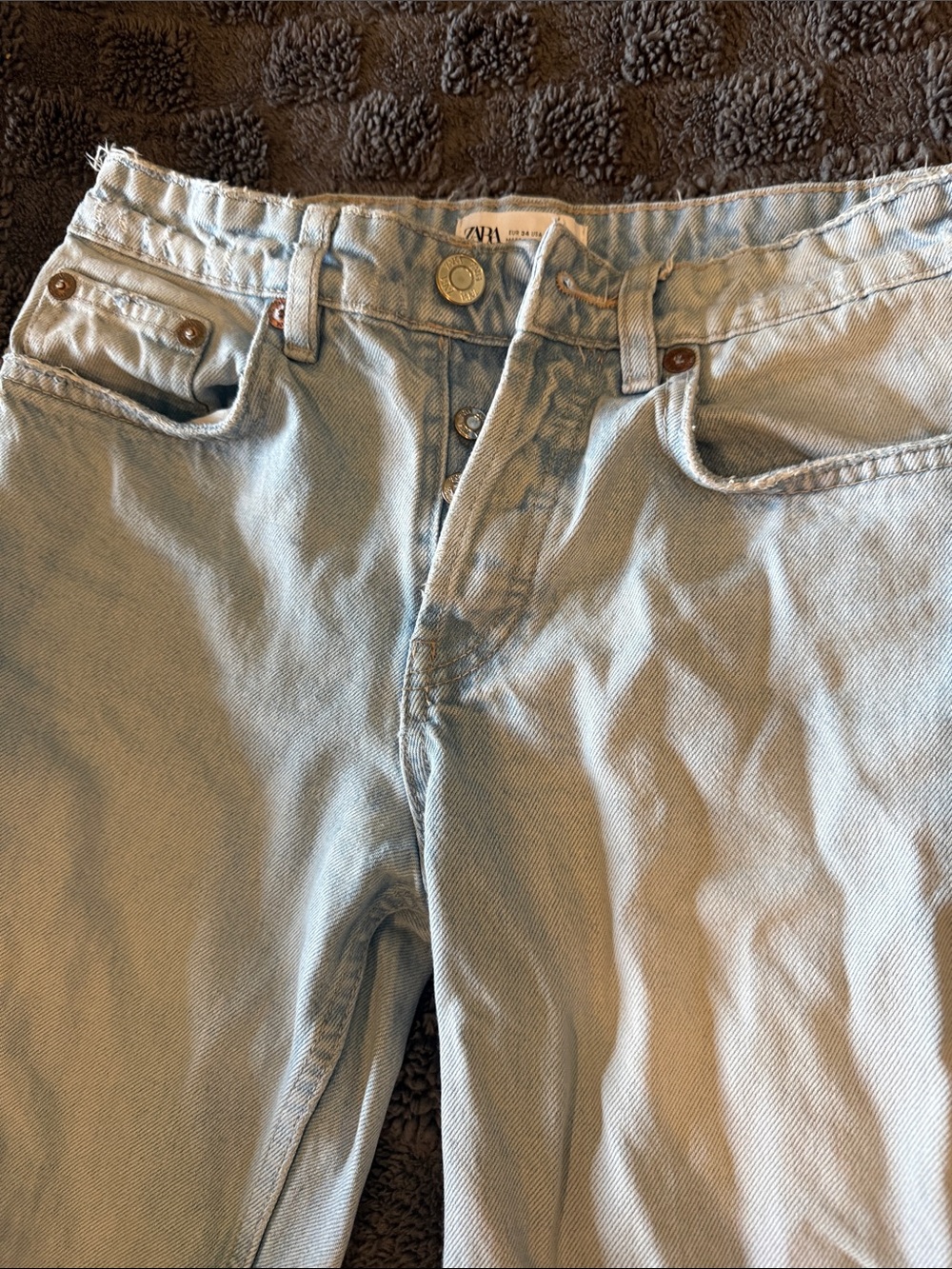 ZARA women’s  Light Blue Relaxed Jeans